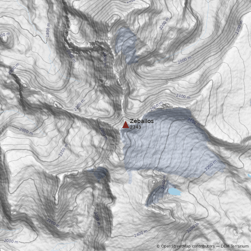 Mapa Monte Zeballos