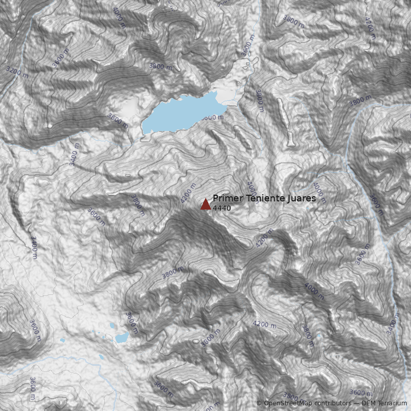 Mapa Cerro Primer Teniente Juares