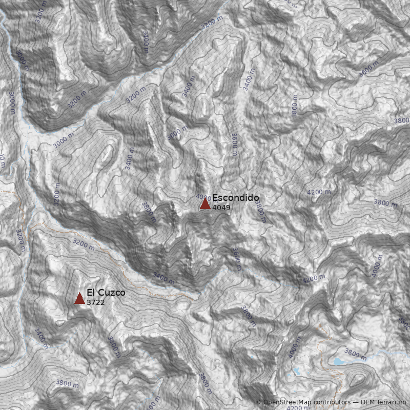Mapa Cerro Escondido