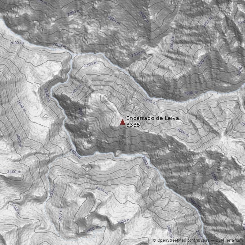 Mapa Cerro Encerrado de Leiva