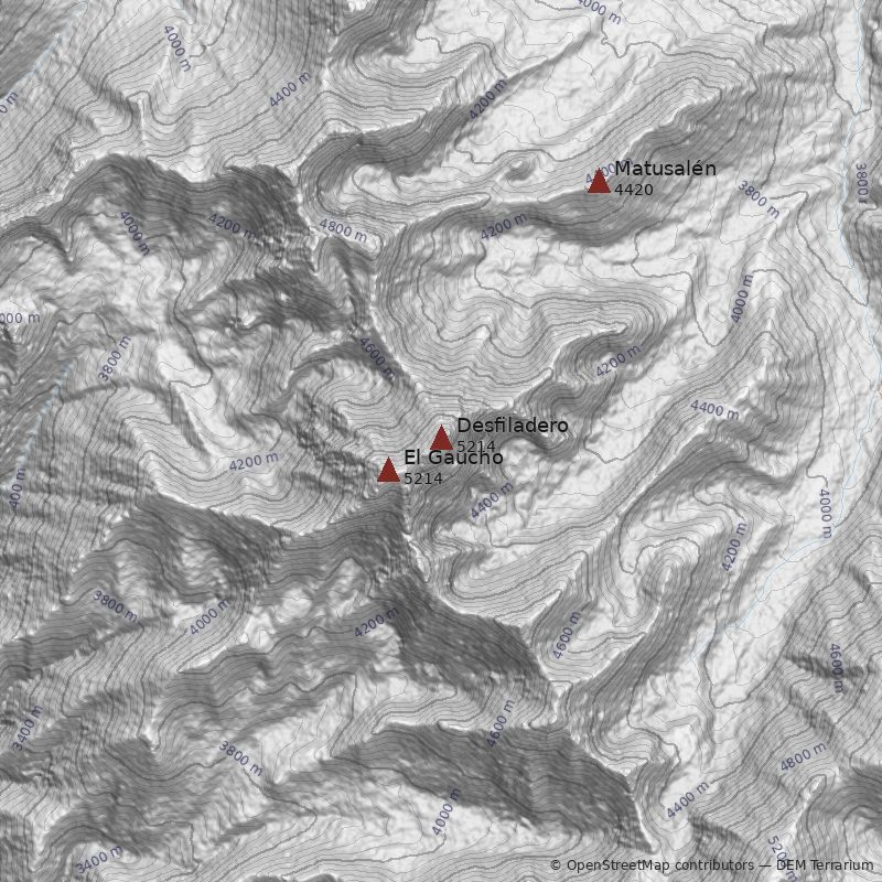 Mapa Cerro Desfiladero