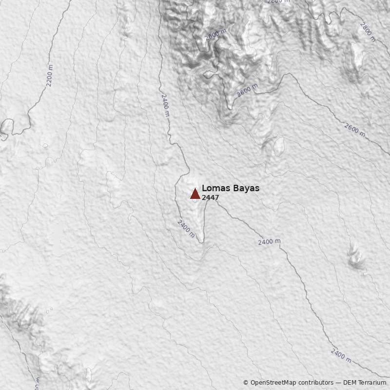 Mapa Cerro Lomas Bayas