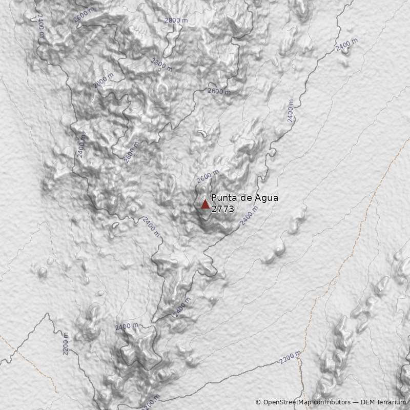 Mapa Cerro Punta de Agua