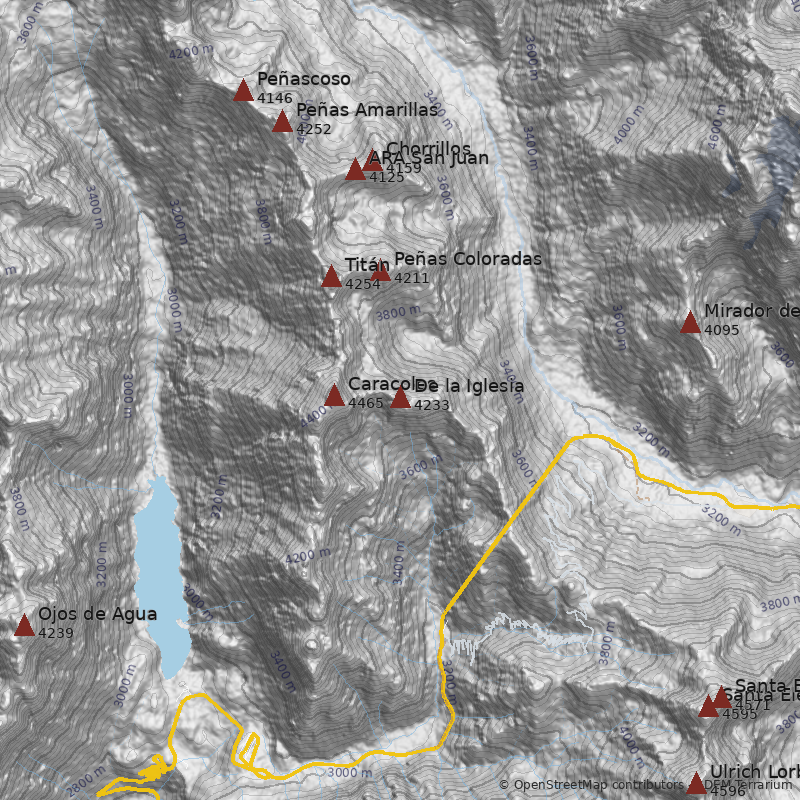 Mapa Cerro De la Iglesia