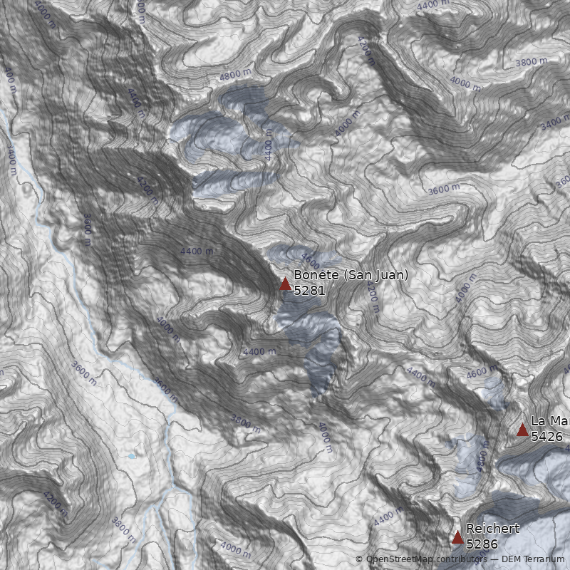 Mapa Cerro Bonete (San Juan)