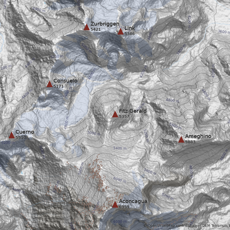 Mapa Cerro Fitz Gerald