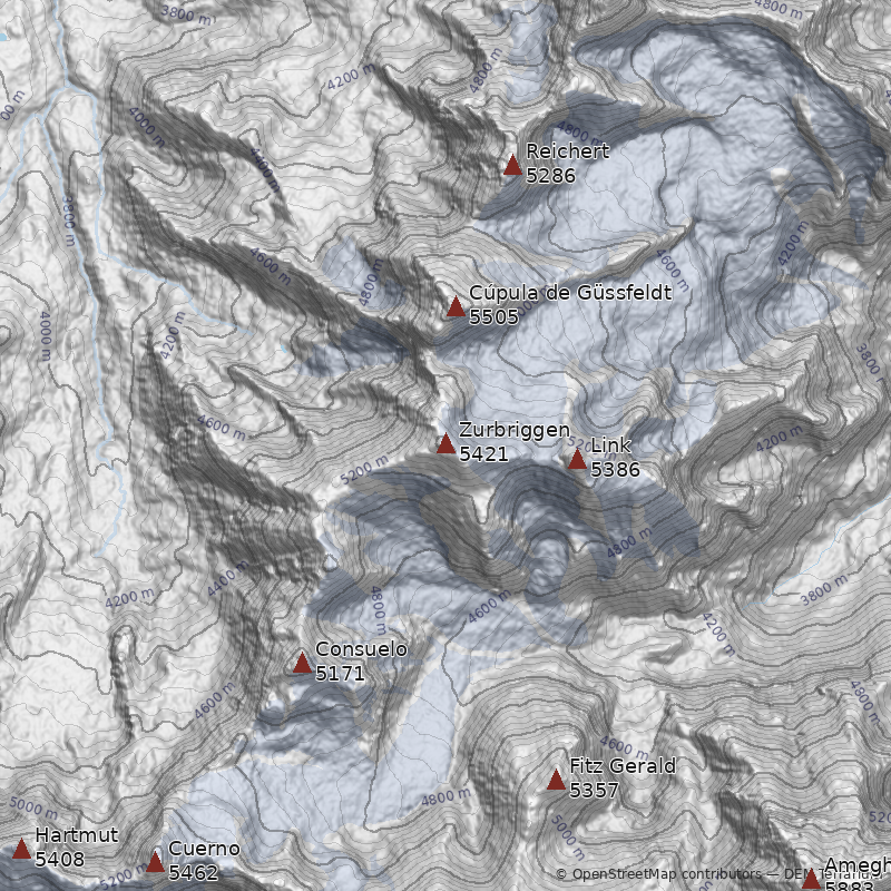 Mapa Cerro Zurbriggen