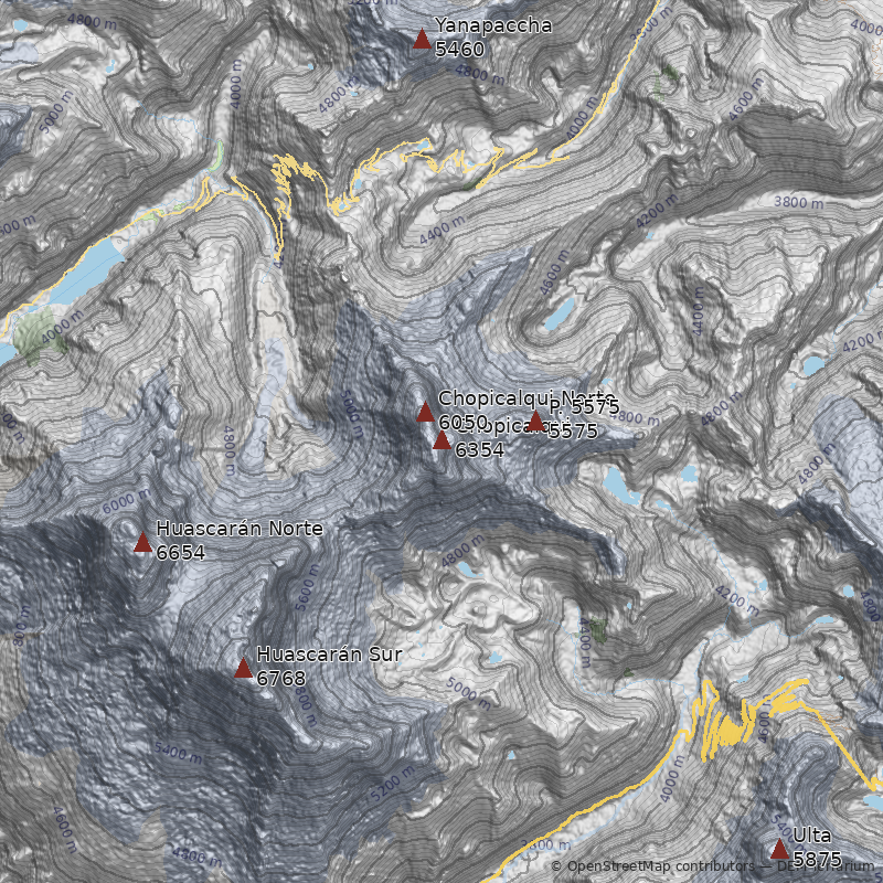 Mapa Nevado Chopicalqui
