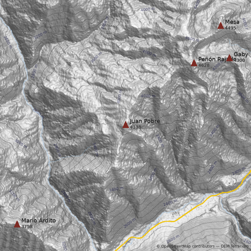 Mapa Cerro Juan Pobre