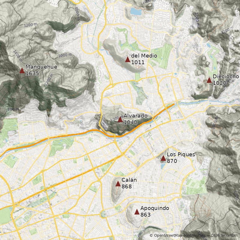 Mapa Cerro Alvarado