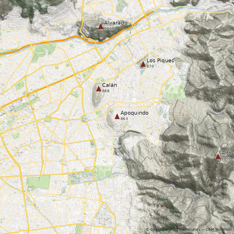 Mapa Cerro Apoquindo