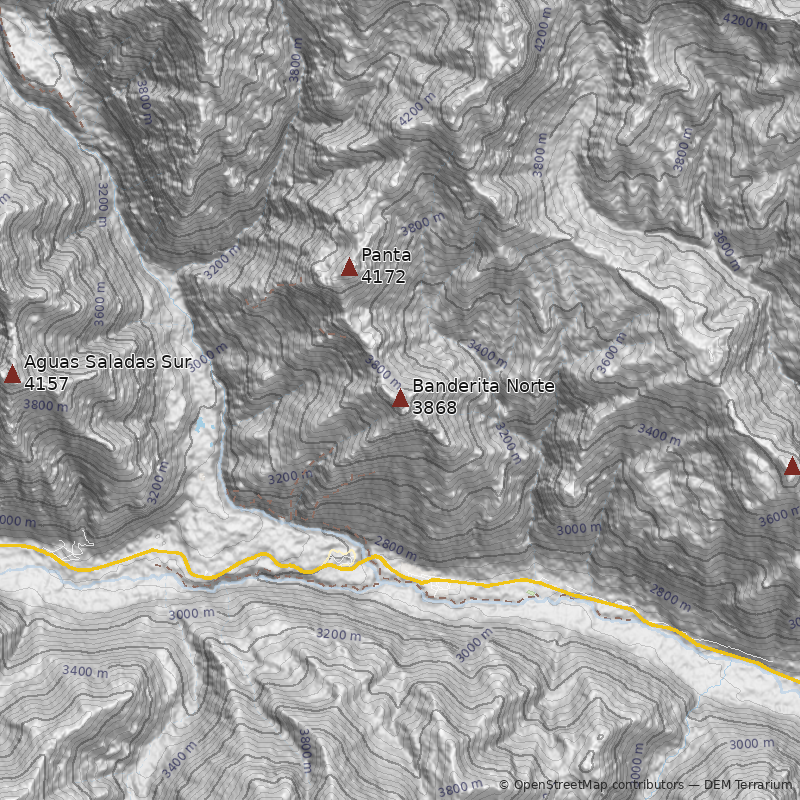 Mapa Cerro Banderita Norte