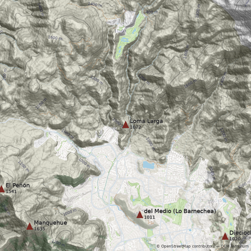 Mapa Cerro Loma Larga