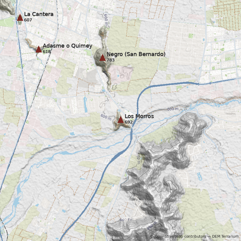 Mapa Cerro Los Morros