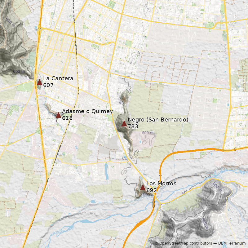 Mapa Cerro Negro (San Bernardo)