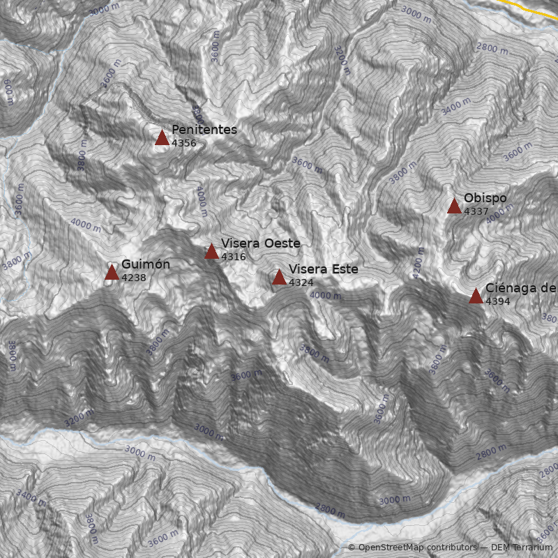Mapa Cerro Visera Este