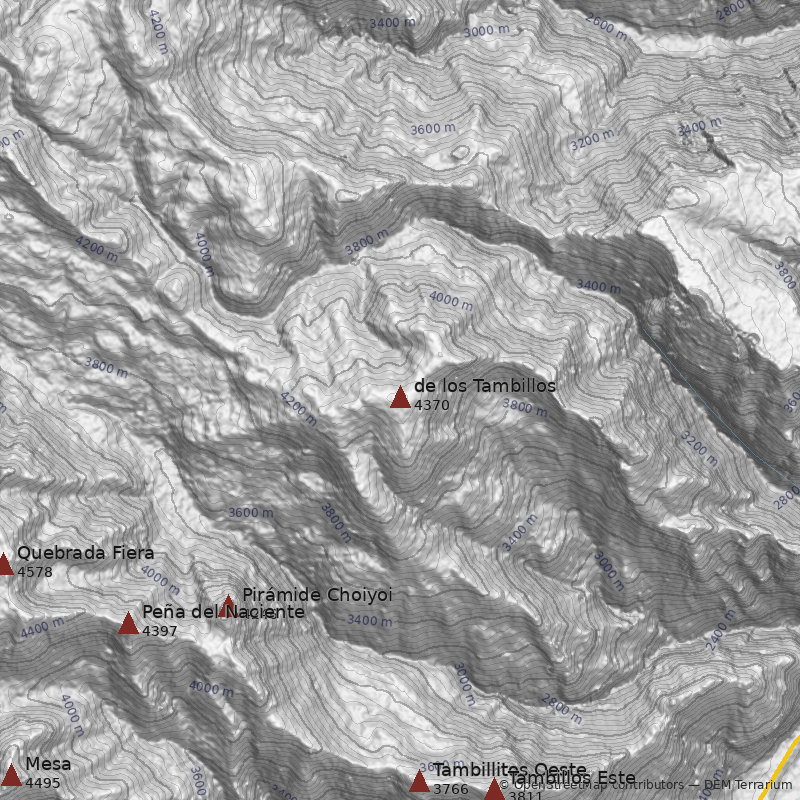 Mapa Cerro de los Tambillos
