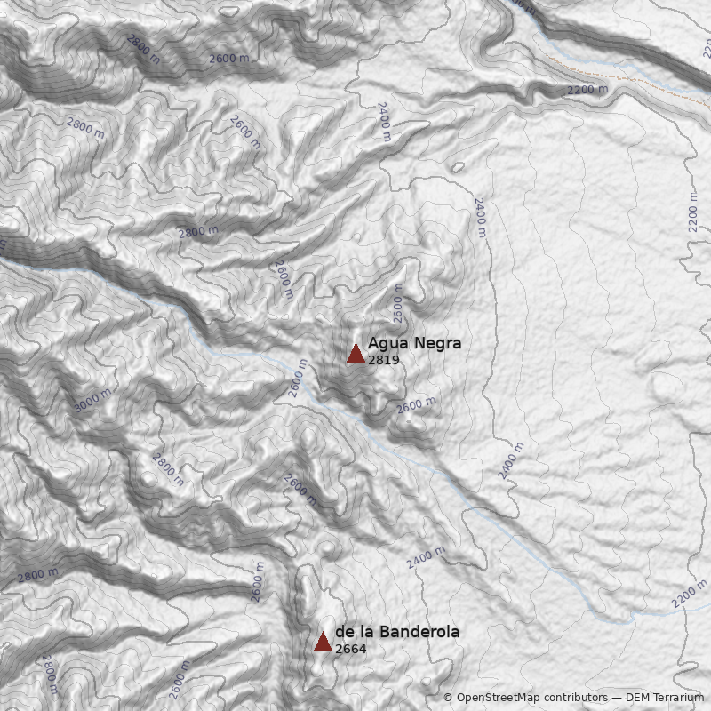 Mapa Cerro Agua Negra