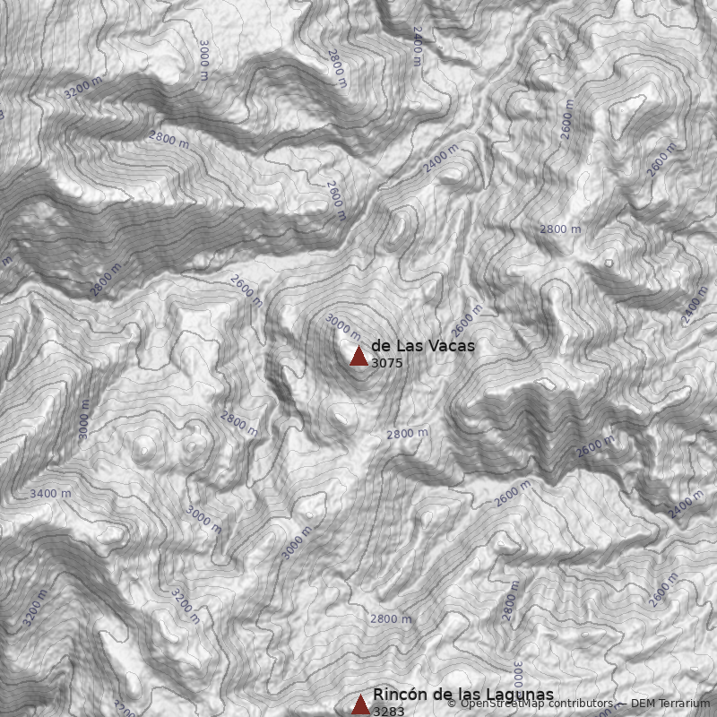 Mapa Cerro de Las Vacas