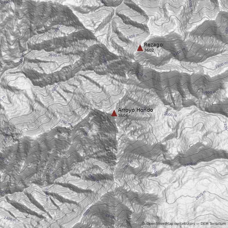 Mapa Cerro Arroyo Hondo