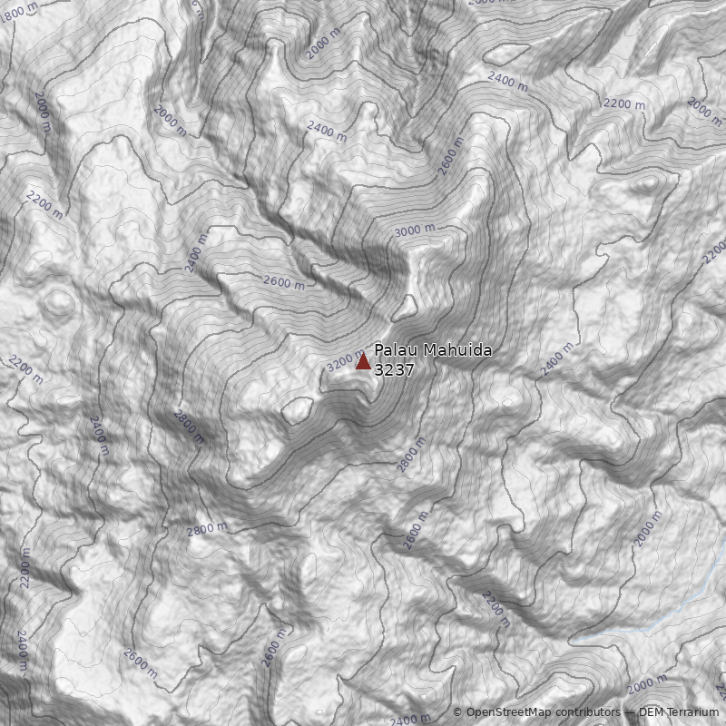 Mapa Cerro Palau Mahuida