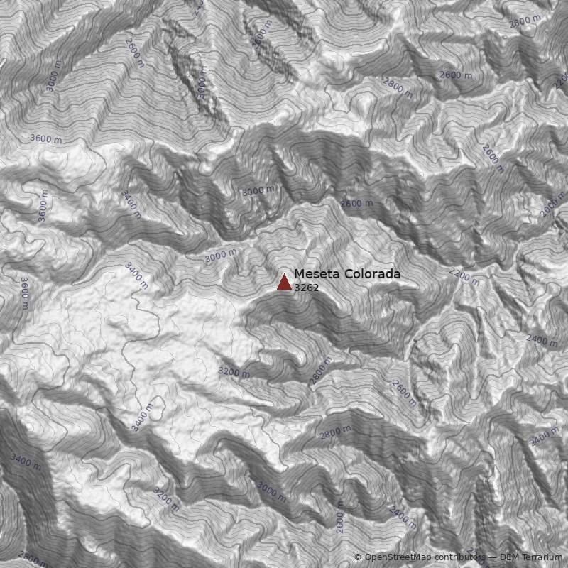 Mapa Cerro Meseta Colorada