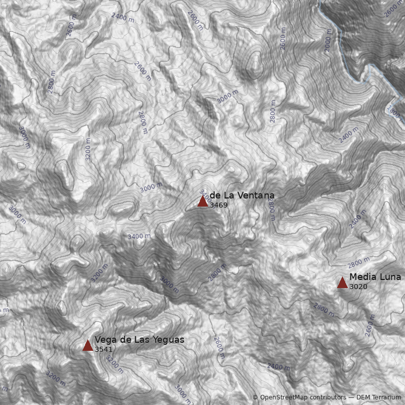 Mapa Cerro de La Ventana