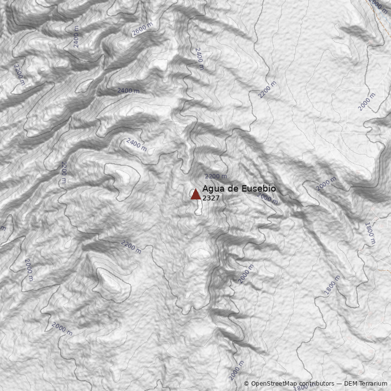 Mapa Cerro Agua de Eusebio
