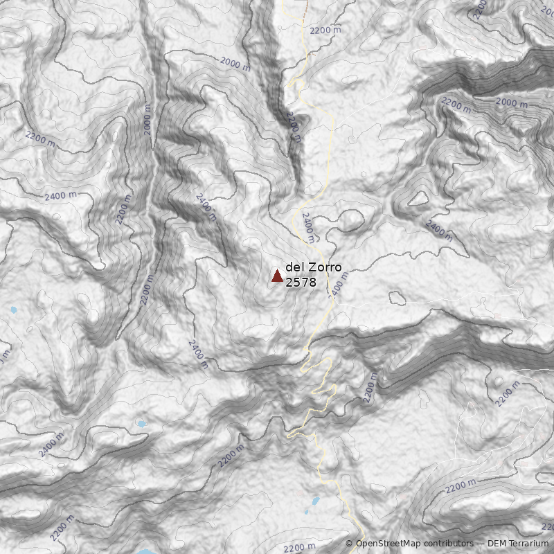 Mapa Cerro del Zorro