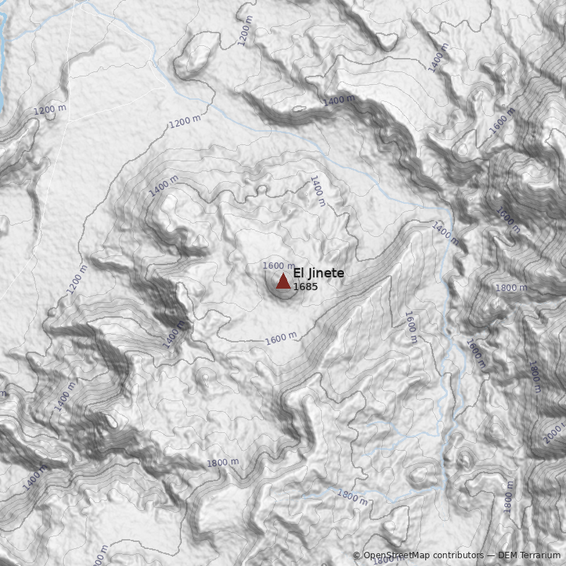 Mapa Volcán El Jinete