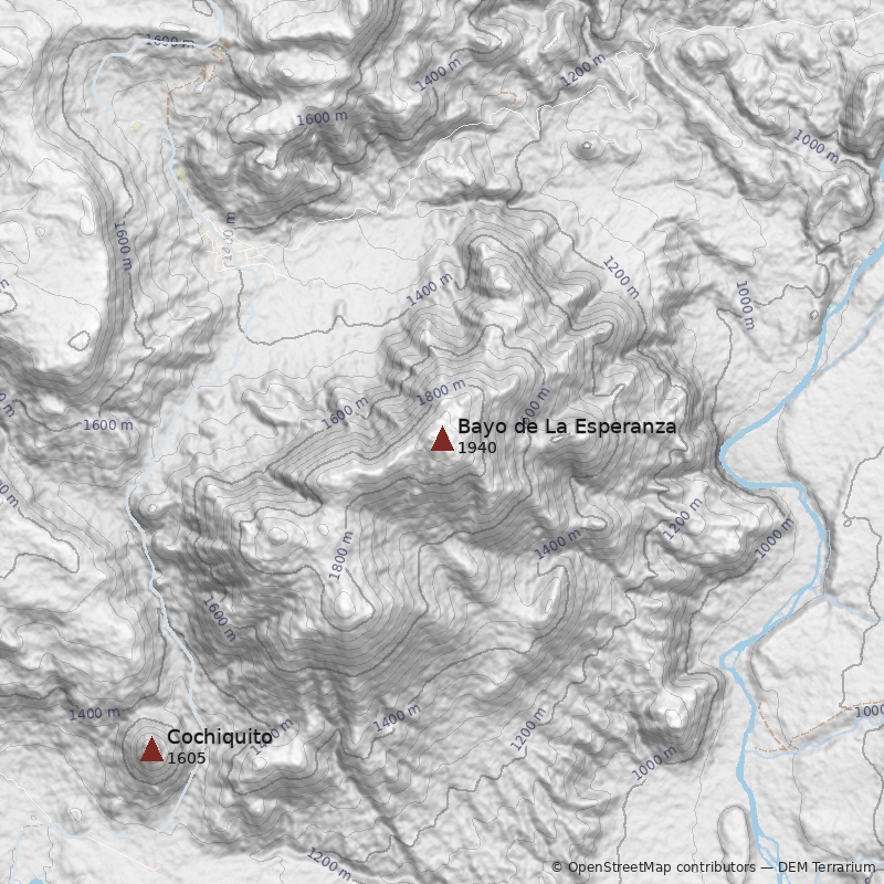 Mapa Cerro Bayo de La Esperanza