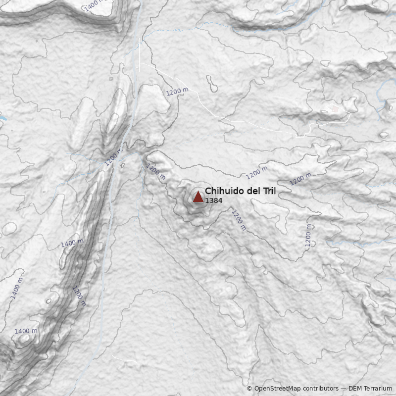 Mapa Cerro Chihuido del Tril