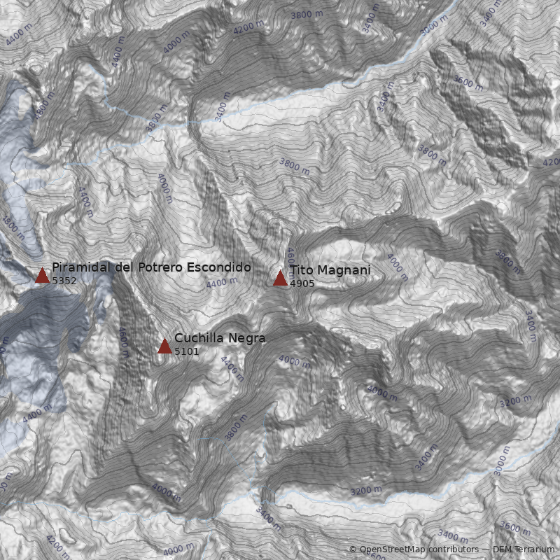 Mapa Cerro Tito Magnani