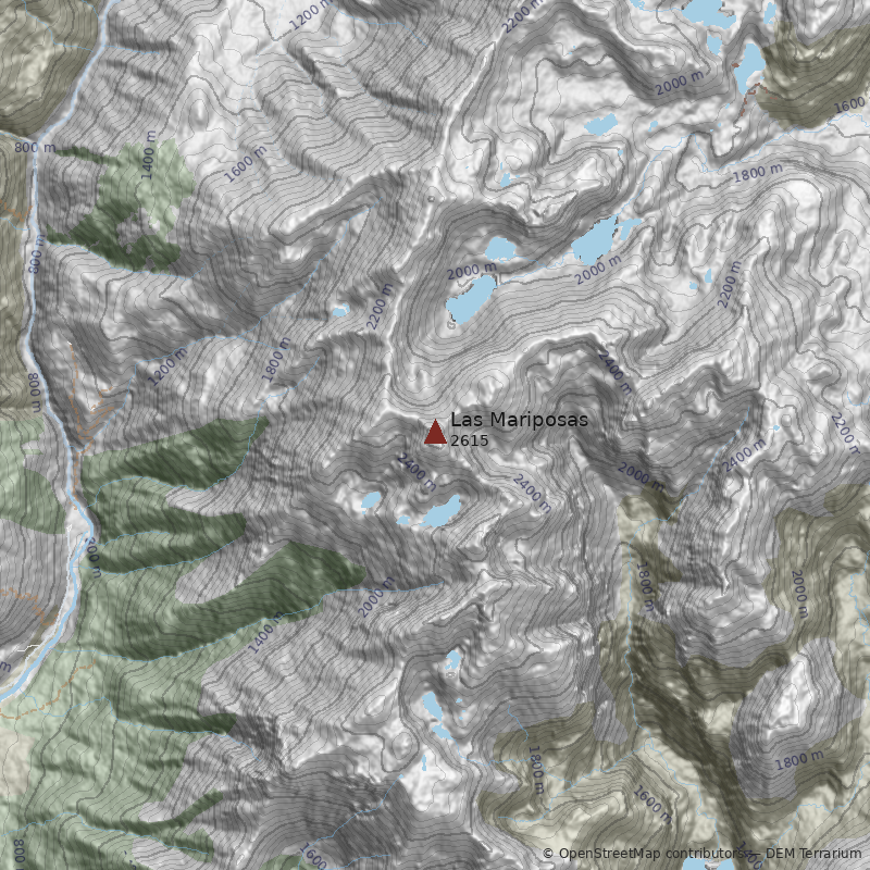 Mapa Cerro Las Mariposas