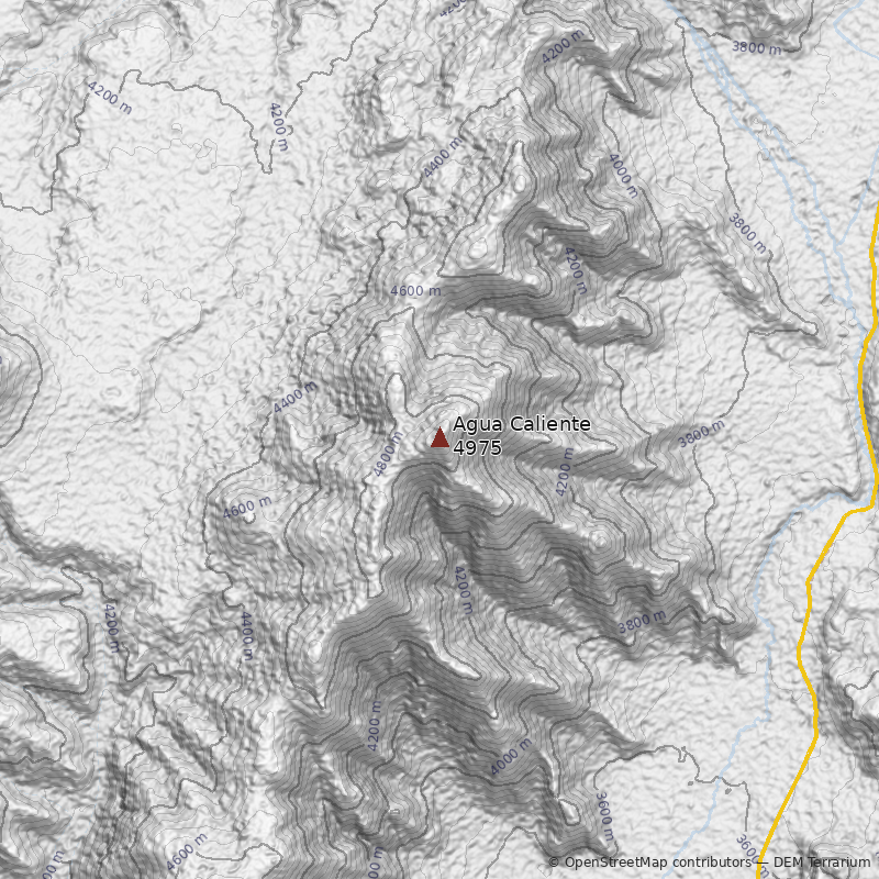 Mapa Cerro Agua Caliente