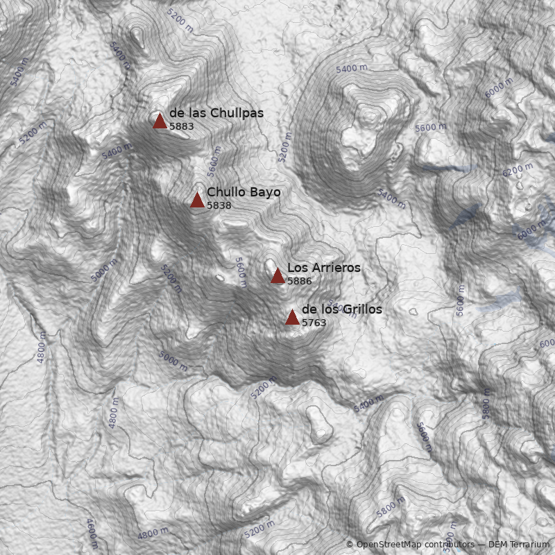 Mapa Cerro Los Arrieros