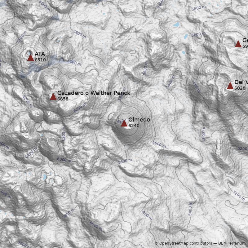 Mapa Volcán Olmedo