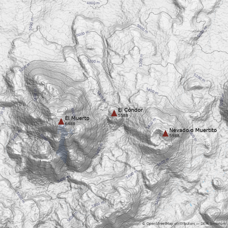 Mapa Volcán El Cóndor
