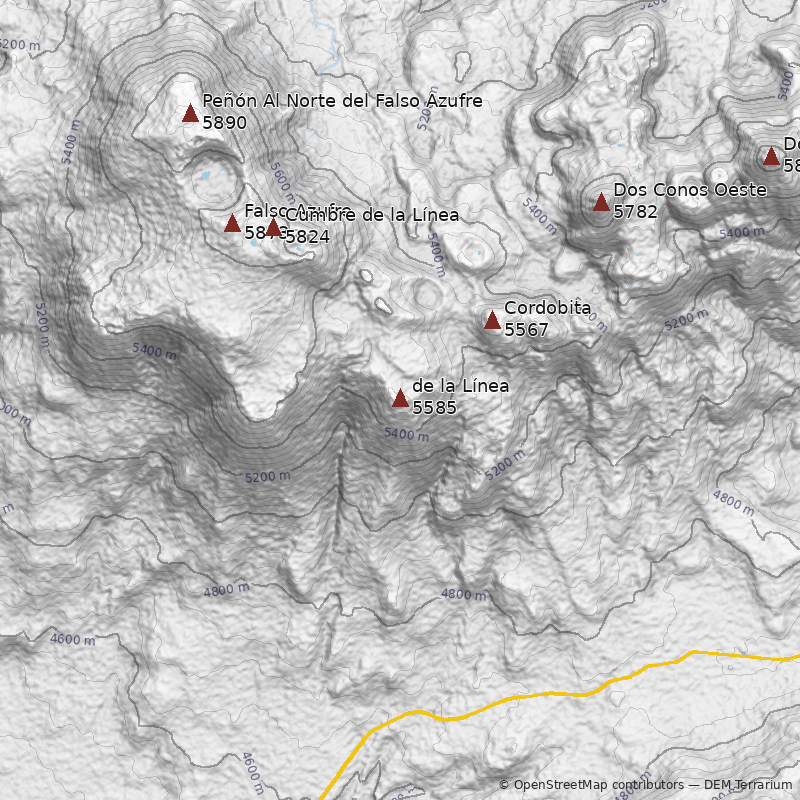 Mapa Cerro de la Línea