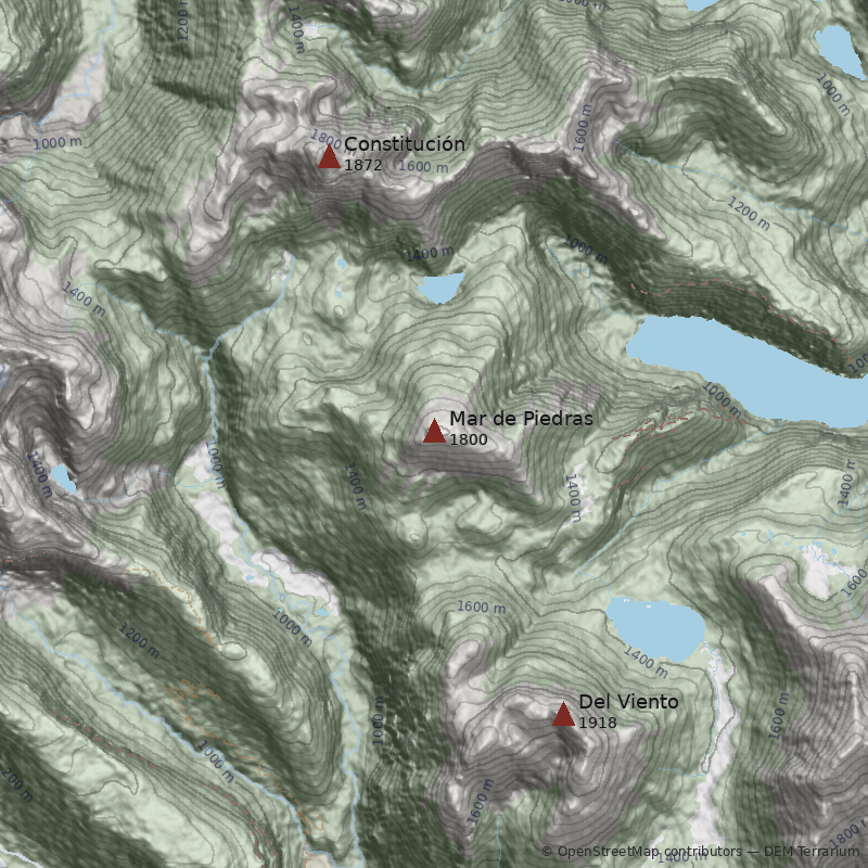 Mapa Cerro Mar de Piedras