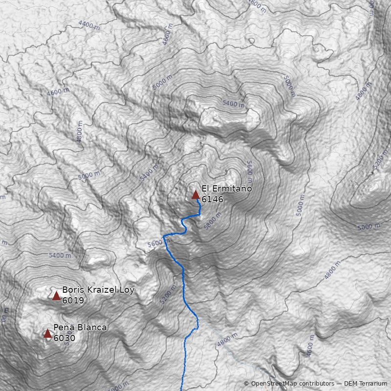 Mapa Volcán El Ermitaño