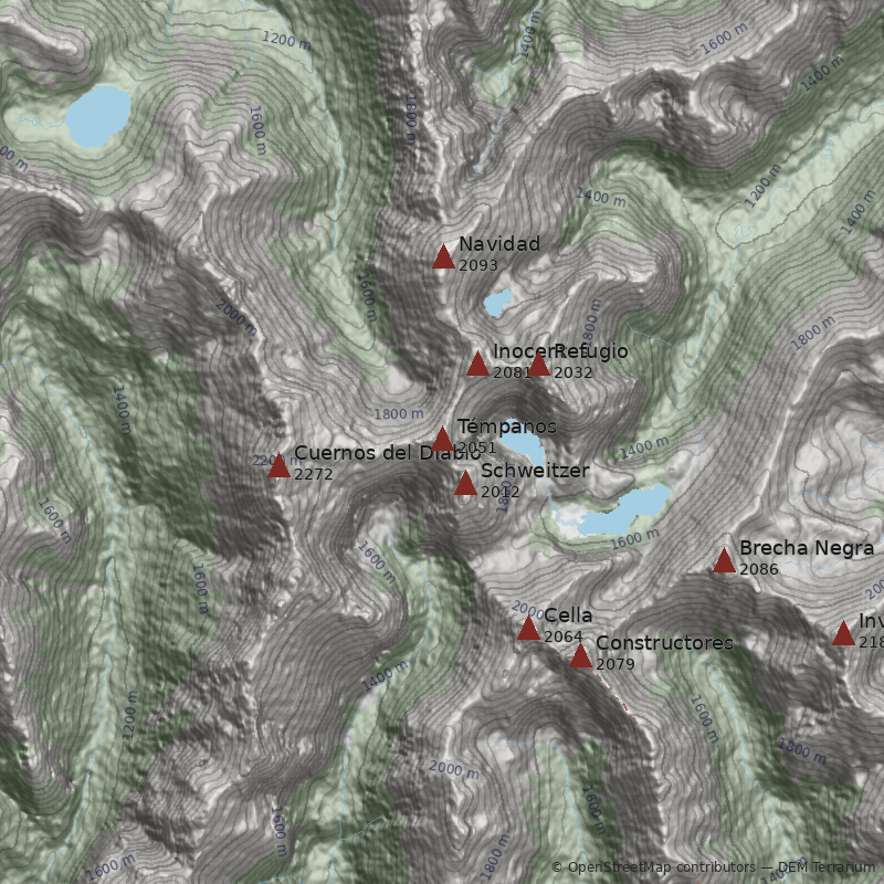 Mapa Punta Témpanos