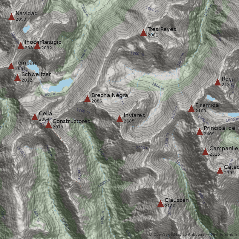 Mapa Cerro Inviares