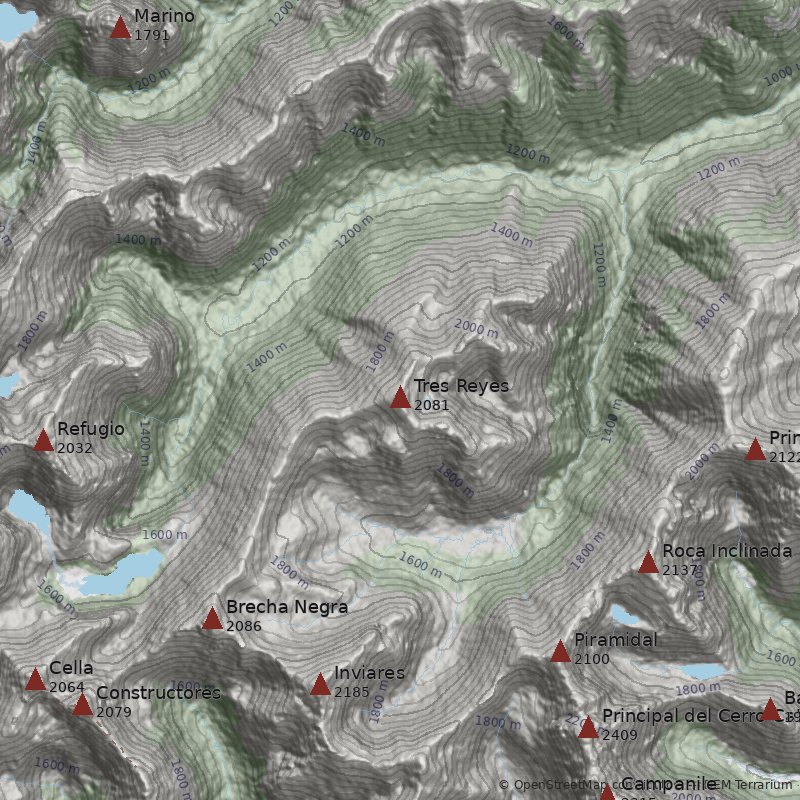 Mapa Cerro Tres Reyes