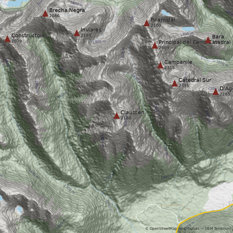 Mapa Cerro Claussen