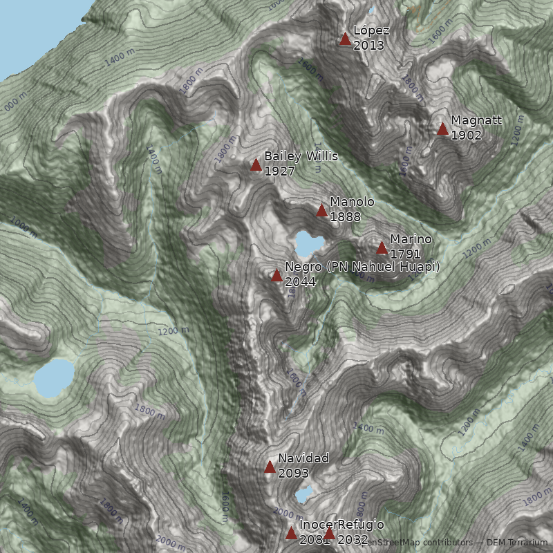 Mapa Cerro Negro (PN Nahuel Huapi)