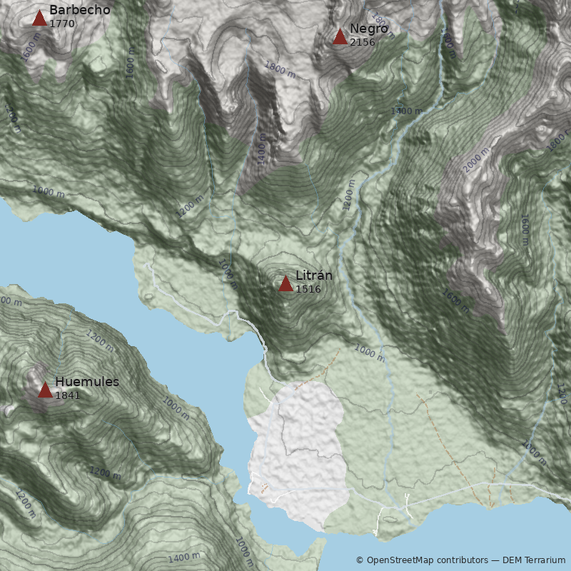 Mapa Cerro Litrán
