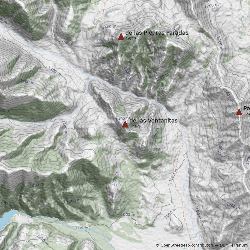 Mapa Cerro de las Ventanitas