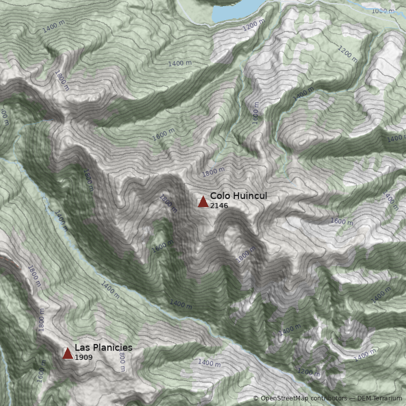 Mapa Cerro Colo Huincul