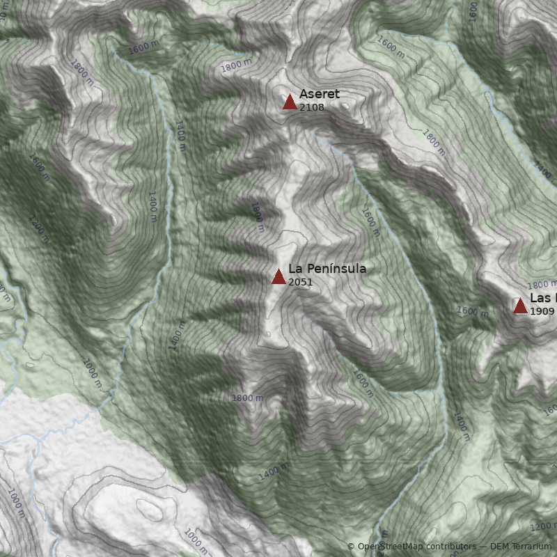Mapa Cerro La Península